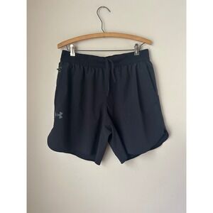 Under Armour Running Shorts Lightweight Athletic‎ Workout Black L Gym Lounge
